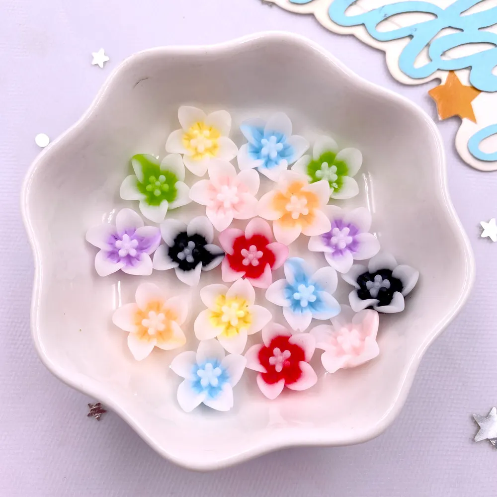 Paradise Jewelry & Watches Llc - 50 buah Resin 13mm warna-warni 3D