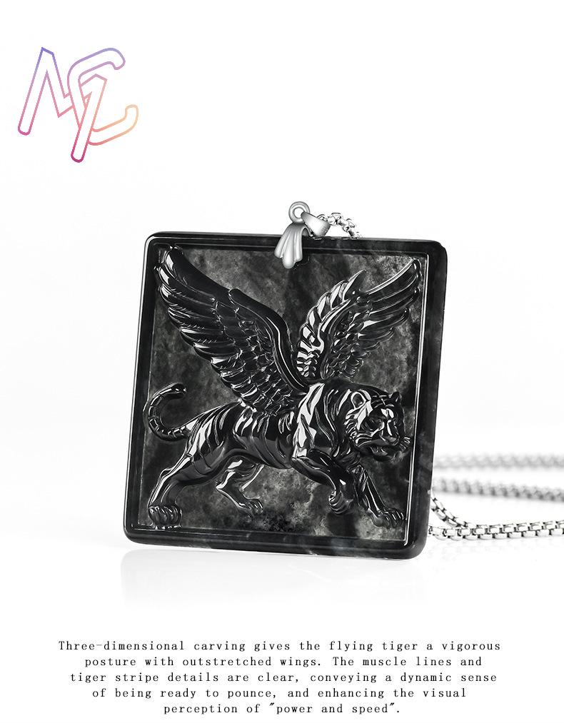 Luxury Gifts Jewelry & Watches Namfleg Mostar - Kalung Liontin Harimau Giok Myanmar Jimat