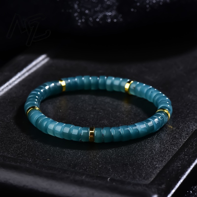 Luxury Gifts Jewelry & Watches Namfleg Mostar - Gelang Manik-manik Abacus Batu Giok Biru