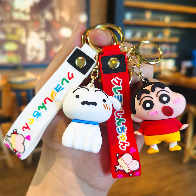 Couple Ring Set - Gantungan kunci boneka Shin-chan imut berbahan