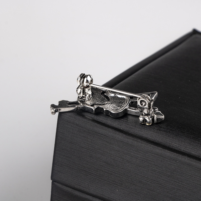 Bros biola kristal, peralatan  - Vintage Brooch Pin ulasan dan harga