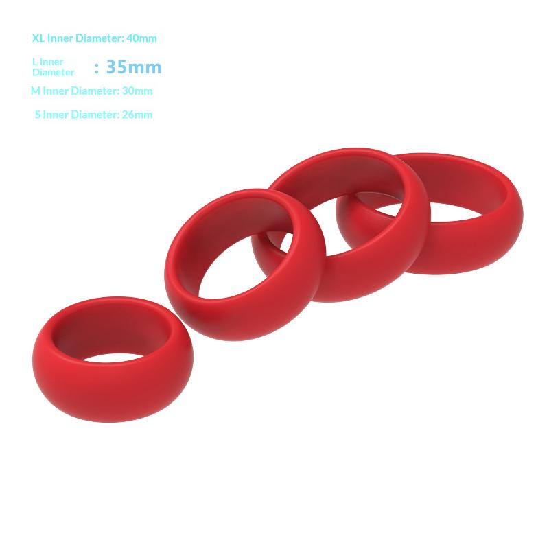 4Pcs Set Cincin Penis Silikon  - Couple Ring Set ulasan dan harga