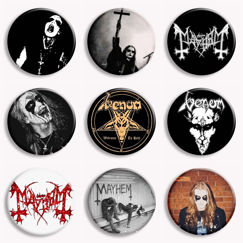 Rock Mayhem Band kancing lembu - Vintage Brooch Pin ulasan dan harga