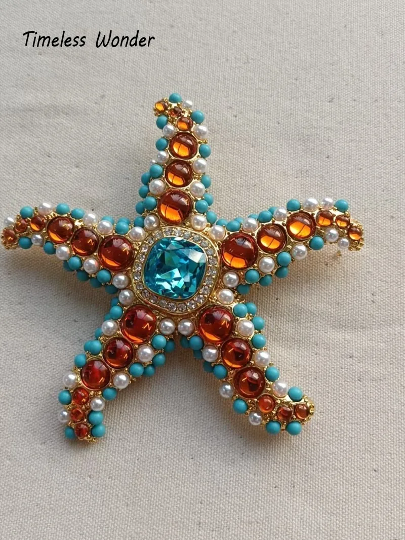 Pin Bros Bintang Laut Kaca Geo - Vintage Brooch Pin ulasan dan harga