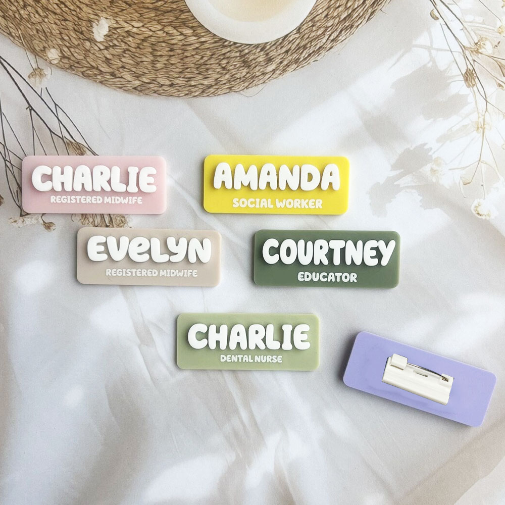 Bros Nama Kustom Pin Akrilik P - Vintage Brooch Pin ulasan dan harga