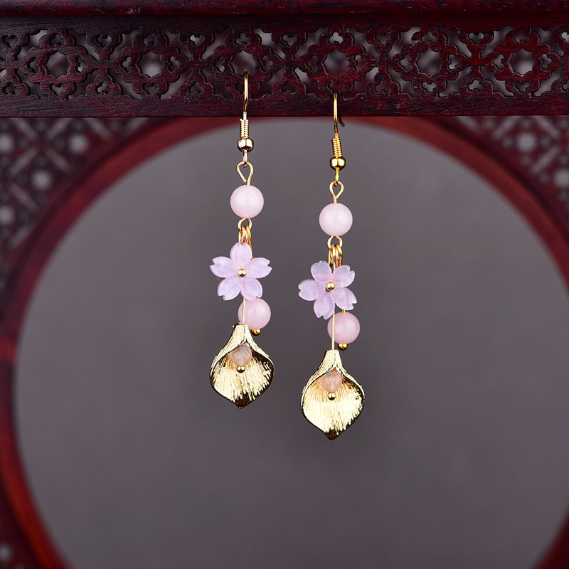 Anting Bunga Giok Alami Merah  - Luxury Gifts Jewelry & Watches Namfleg Mostar ulasan dan harga