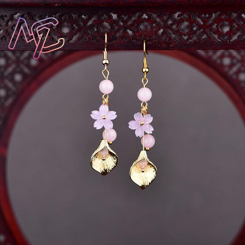 Anting Bunga Giok Alami Merah  - Luxury Gifts Jewelry & Watches Namfleg Mostar ulasan dan harga
